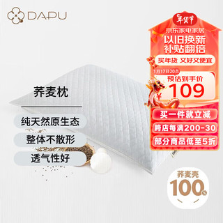 DAPU 大朴 荞麦枕头花草枕100%荞麦壳填充四季通用颈椎枕48*74cm