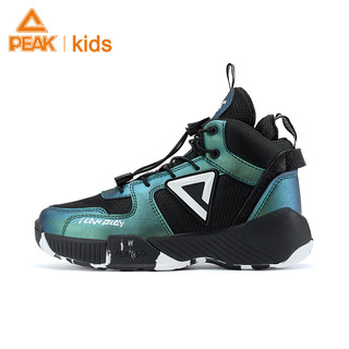 PEAK 匹克 儿童篮球鞋高帮实战球鞋迷彩橡胶大底防滑舒适 黑色 34码
