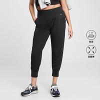 Gap女装吸湿弹力高腰束脚运动长裤736530秋冬运动九分裤