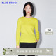 BLUE ERDOS 羊绒衫女100%山羊绒圆领简约保暖基础打底毛衣针织套衫 黄绿 160/80A/S