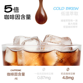 初吉初吉口嚼咖啡糖豆0无蔗糖低脂高浓缩咖啡因上课开车coffee candy （1瓶）口嚼冷萃咖啡糖（100g）