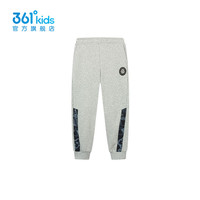 361° 童装男童针织长裤2024年春季中大童裤子 浅瓦花灰 130