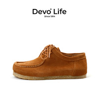 Devo 的沃 休闲鞋工装欧美户外复古百搭平底防滑耐磨简约女鞋56117