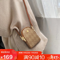 马莎兰缇 包包女包百搭女士手机包时尚迷你单肩包休闲斜挎包女实用生日礼物送妈妈女友老婆 B3704啡色