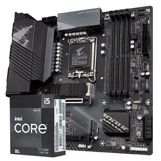 英特尔 i5 12490F 盒装 CPU 搭 技嘉 B760M AORUS 主板 游戏套装