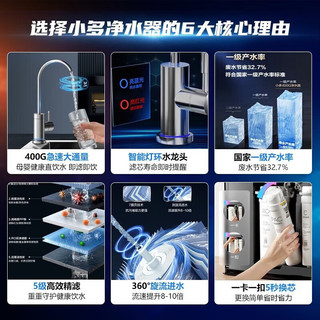 美的（Midea）净水器家用直饮过滤器直饮一体机净水机RO反渗透厨下式母婴纯水机小多400G大通量长效滤芯 【滤除水垢 母婴直饮】小多400G大通量