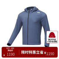 海丽汉森hhHELLY HANSEN, H/H 男士UPF50+防晒外套春夏款防紫外线夹克S+A系列 蓝色 L (175/96A)