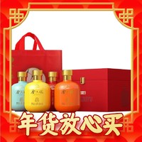 春节年货礼盒、PLUS会员：金六福 团圆酒 柿柿如意 52度 浓香型白酒 500mL*4瓶 礼盒装