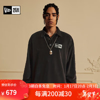 NEW ERA纽亦华旗遇满印系列卫衣logo刺绣长袖POLO中性潮流 13789150-黑色 XXL