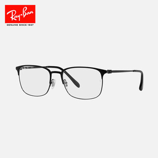 Ray-Ban 雷朋 RayBan）光学镜架金属方形文艺近视镜架0RX6494 2904黑色镜框 尺寸56