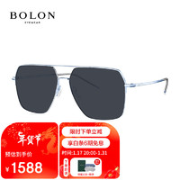 暴龙（BOLON）眼镜度数近视太阳镜墨镜 BL8090C70 1.67灰色偏光