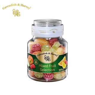 嘉云（Cavendish&Harvey） 杂果味300g 德国玻璃瓶水果硬糖年货信新年零食