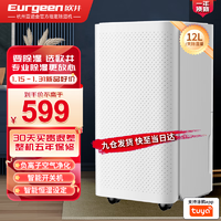 Eurgeen 欧井 plus会员:Eurgeen 欧井 除湿机/抽湿机 除湿量12升/天 家用卧室干衣吸湿器干燥机 wifi互联轻音 OJ-122E