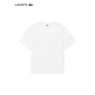 LACOSTE法国鳄鱼男装23冬季时尚百搭圆领短袖T恤TH5957 70V/米白色 6/XL/185
