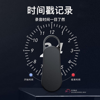 Newsmy 纽曼 数码录音笔 W1 32G 一键录音 大电量 高清降噪 录音分段 线控操作 学习培训商务会议 黑