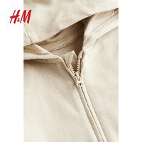 H&M HM童装女婴上衣柔软舒适卫衣面料拉链连帽衫1159770