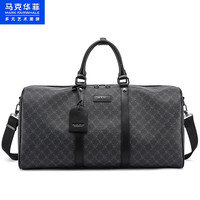 马克华菲旅行包男士干湿分离游泳运动大容量手提旅行包女短途出差收纳背包 黑色