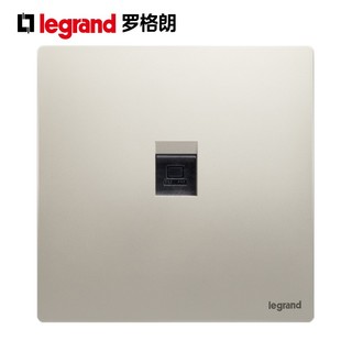 罗格朗（LEGRAND）开关插座面板 未莱系列粉铂金色家用86型曲面薄款磨砂质感 电脑网络插座（超五类）