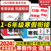 2024版一本寒假衔接焊机寒假作业小学语文阅读理解练字帖数学口算计算一年级二年级三四五六人教版专项训练123456复习上册预习下册练习册子小学书 寒假衔接 语文 人教版 五年级