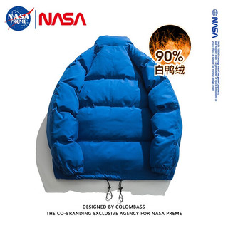 Colombass NASA潮牌羽绒服男冬季短款男士加厚保暖宽松冬装外套 黑色(升级款) L/175(115-130斤)