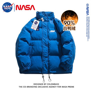 Colombass NASA潮牌羽绒服男冬季短款男士加厚保暖宽松冬装外套 黑色(升级款) L/175(115-130斤)