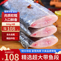 水木风 带鱼段中段 新鲜冷冻海鲜 去头去尾切段东海三去带鱼刀鱼 带鱼段（中段）500g*4包