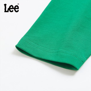 Lee儿童长袖T恤2023款男女童秋装薄款宽松休闲圆领套头打底上衣童装 绿色 110cm