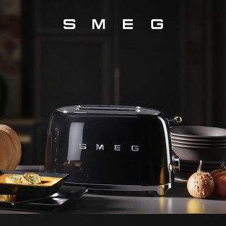 SMEG多士炉 家用自动多功能早餐烤面包土司斯麦格TSF01BLEU 黑色