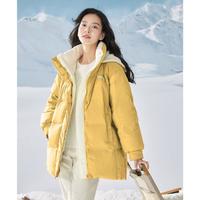 【90鸭绒羽绒服】冬季休闲时尚连帽百搭面包服宽松短外套女