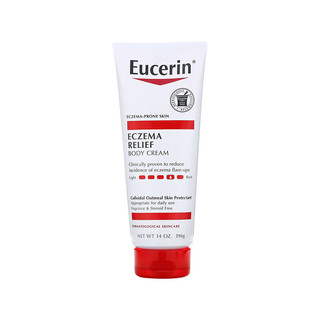 Eucerin保湿润肤霜身体乳舒缓shi疹干燥红痒修复霜 无香型 396g/支