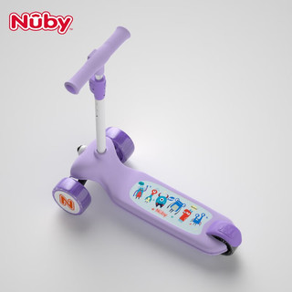 努比（Nuby）儿童滑板车1-滑板车男女童溜溜车加宽滚轮带闪光 大眼怪四合一