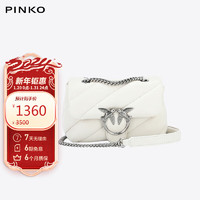 移动端、京东百亿补贴：PINKO 品高 女包链条包羊皮燕子包MINI泡芙枕头包 白色 新年礼物