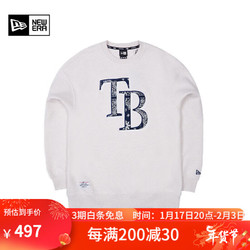 NEW ERA 纽亦华 2023新款卫衣MLB腰果花情侣时尚百搭刺绣套头衫 13546481-浅棕色 S