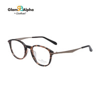夏蒙（Charmant）GA系列眼镜架复古圆形板材可配度数眼镜男女GA38019 DA