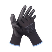 霍尼韦尔 手套劳保耐磨家务工作PU涂层薄款透气耐磨防滑工作男女。
