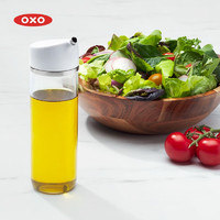 奥秀（OXO）玻璃调味瓶调料盒酱油醋瓶罐子防漏厨房用品家用多功能佐料油瓶 355ml（一只装）
