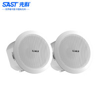 先科（SAST）D30有源无线蓝牙吸顶音响 吊顶嵌入式家用客厅商铺背景音乐会议公共广播系设备 一拖一套装 主机*1+副机*1