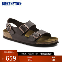 BIRKENSTOCK 勃肯 软木凉鞋男女款双扣凉鞋进口凉鞋Milano系列 棕色-常规版34701 40