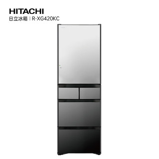 日立（HITACHI）日本水晶玻璃镜面真空保鲜自动制冰电冰箱 R-XG420KC 