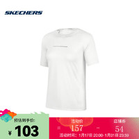 SKECHERS 斯凯奇 女子针织短袖T恤衫 P223W068-0019 S