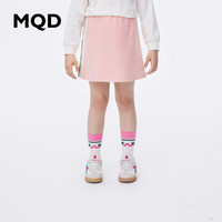 马骑顿 MQD童装女童半身裙华夫格运动粉色儿童裙 玫粉 140