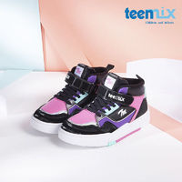 天美意（TEENMIX）天美意童鞋女童鞋子板鞋高帮加绒儿童运动鞋中大童潮 黑色 加绒  34码