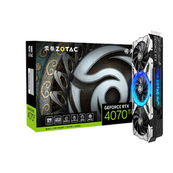 ZOTAC 索泰 RTX4070TI 12G天启 MOC 无背板风扇 台式游戏独立显卡