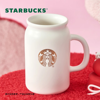 STARBUCKS 星巴克 杯子 星动系列马克杯 红色可爱大容量桌面咖啡杯 男女 爱心猫咪款马克杯配盖420ml