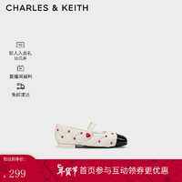 CHARLES&KEITH24春季爱心玛丽珍鞋童鞋CK9-70900087-1 粉白色Chalk 26码