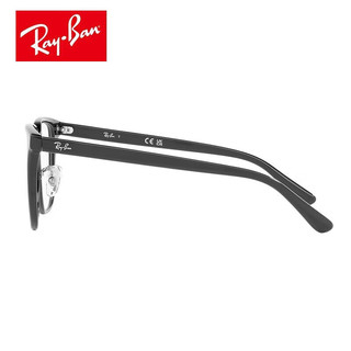 雷朋（Ray.Ban）近视眼镜框架 明星同款简约方形镜架可配近视镜片 0RX5419D 2000-烟墨黑色