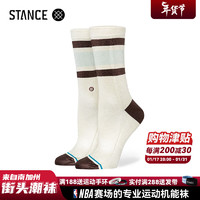 STANCE555中筒袜20加厚保暖休闲袜条纹经典百搭潮袜 米白色 W555D23REA-CRM M39-42