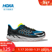 HOKA ONE ONE男女款秋冬克利夫顿LS运动休闲鞋CLIFTON LS精致鞋面复古 黑色 / 深海蓝 40