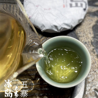 老同志 普洱茶 沐春冰岛五寨古树茶 2022年名山头春古树生饼茶  100g 2022年 100g * 1盒