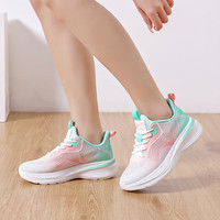 回力女鞋跑步鞋轻便软底运动鞋透气休闲鞋 WXY(ZA)-3195 白粉月 40